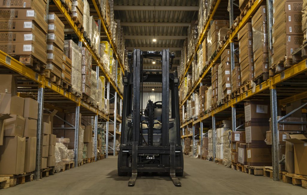 items stored in a warehouse 