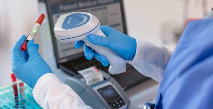 scanning using barcode scanner in a medical lab